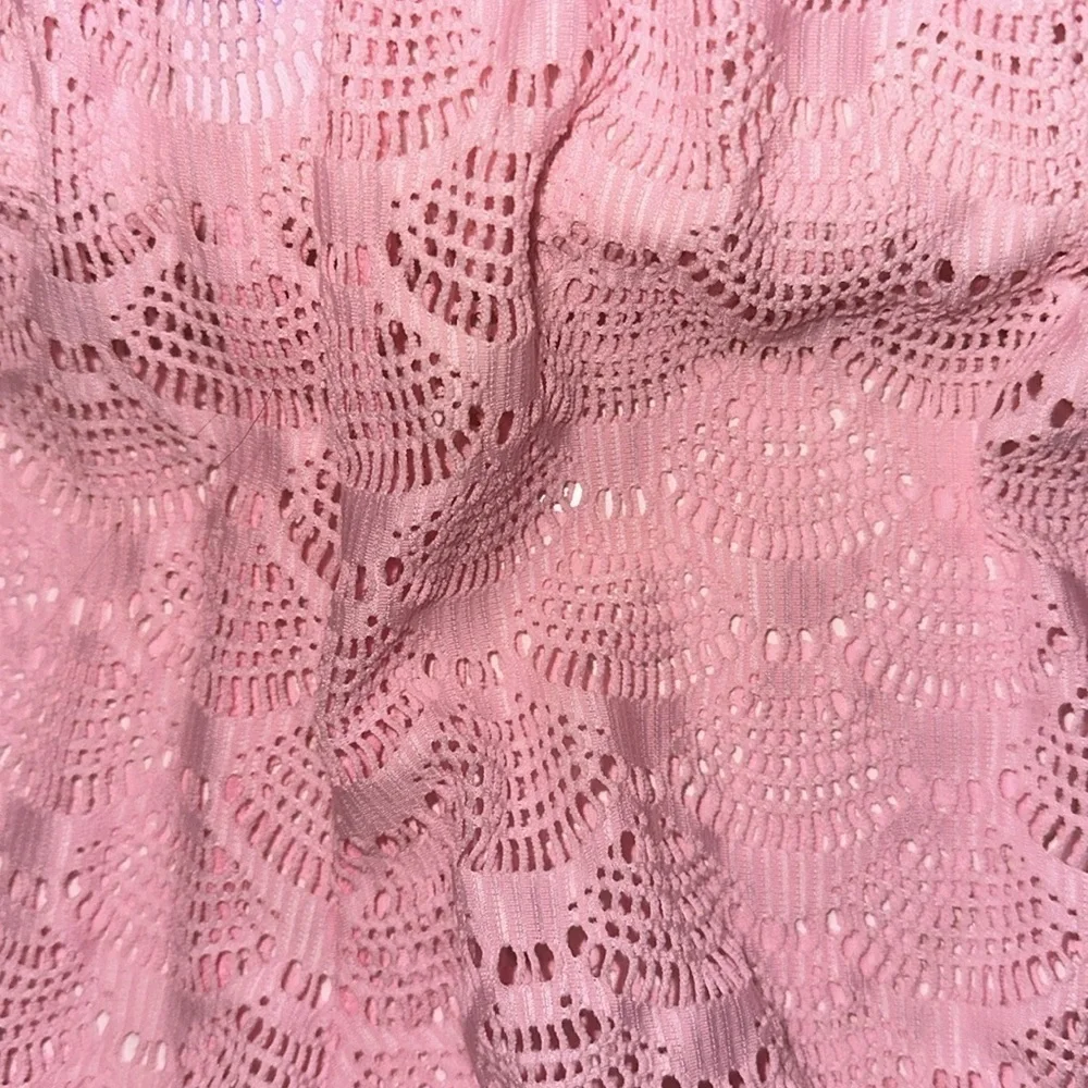 Girls‎ lace beach swim cover up shorts bottoms pink XL 14/16